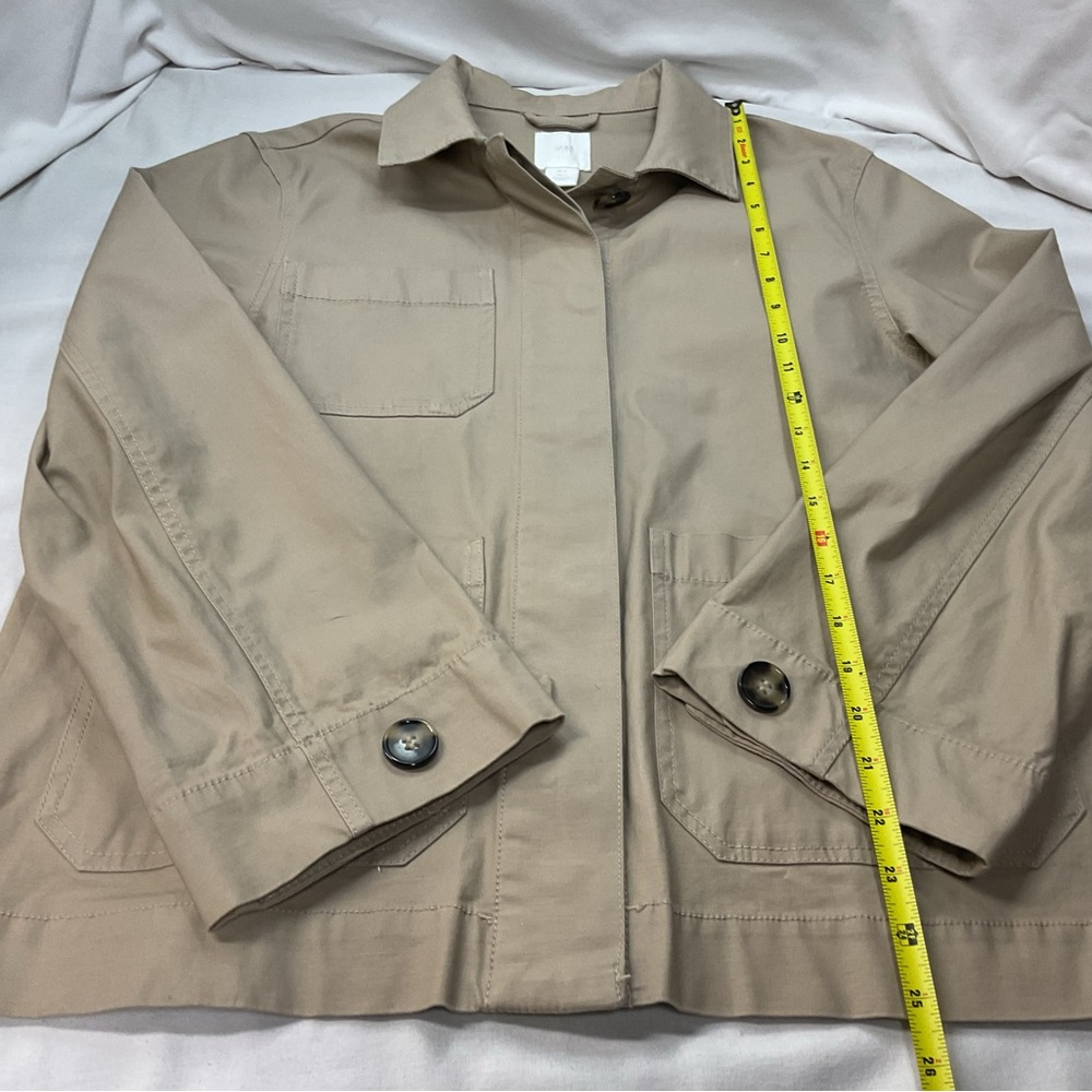 H&M Women's Tan Brown Light Utility Jacket, Zip U… - image 6